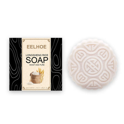 EELHOE Rice Soap Shampoo Handcrafted Natural Ingredients Rice Water Soap Shampoo Bar for Hair Growth Straight Curly Wavy Care