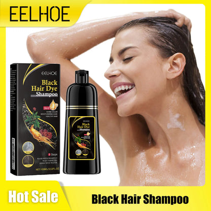 White To Black Shampoo Polygonum Essence Hair Darkening Growth Anti Hair Loss Oil Control Nourishing Shampoo For Men Women 100ml